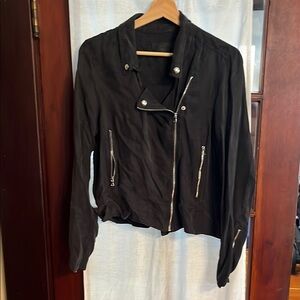 Black Lightweight Biker Jacket (Blank NYC)